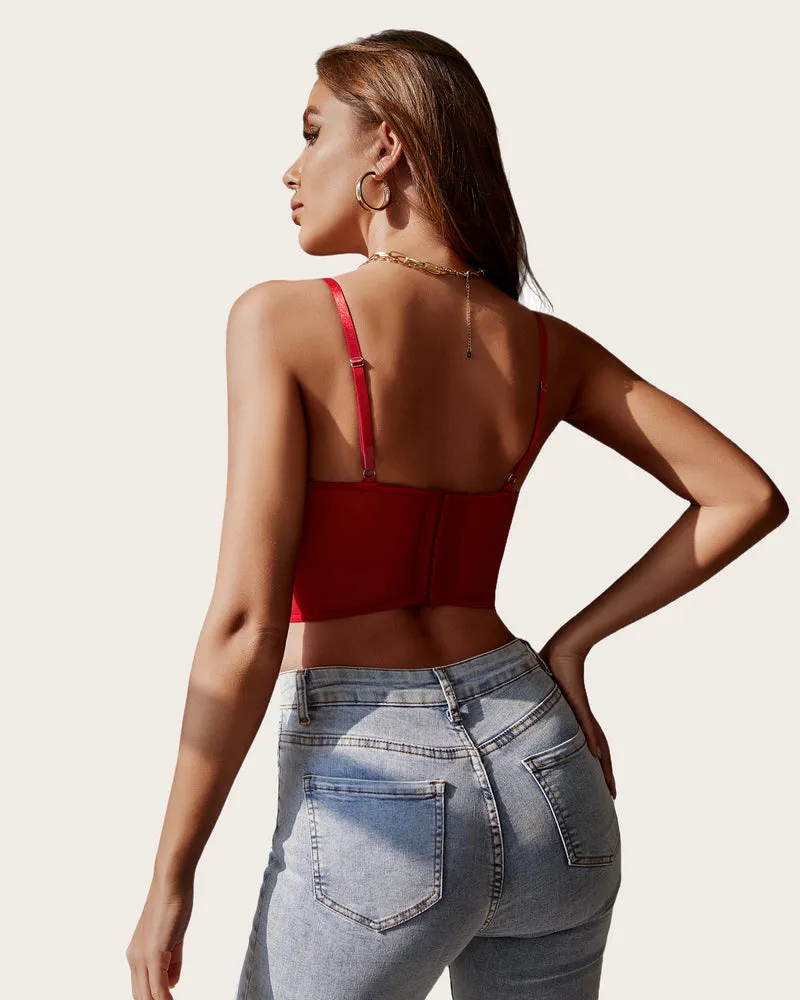 Lace Underwired Racerback Crop Top