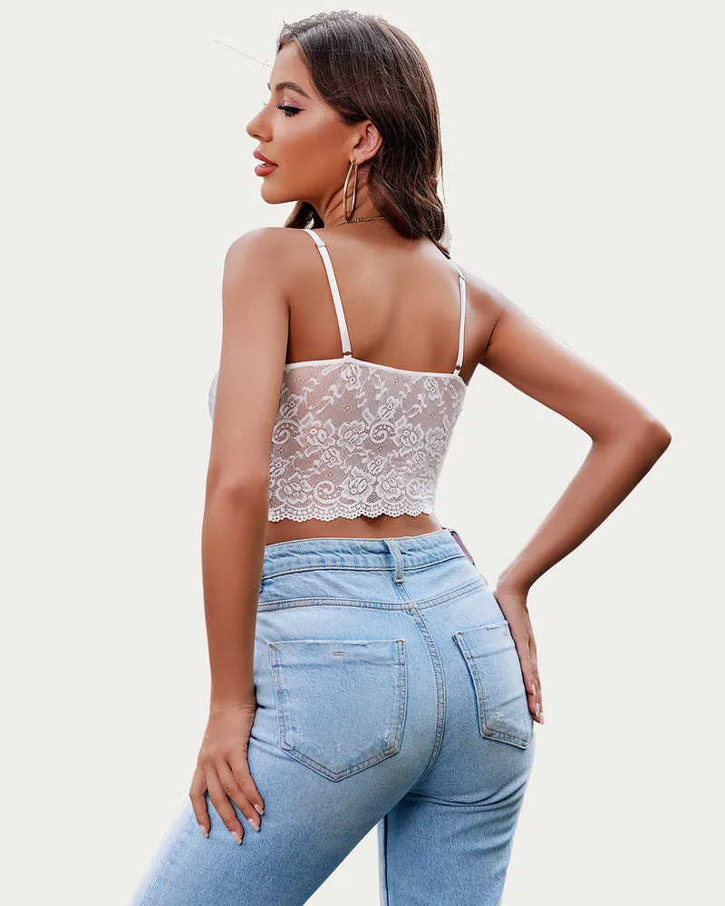 Lace V Neck Bralette Top