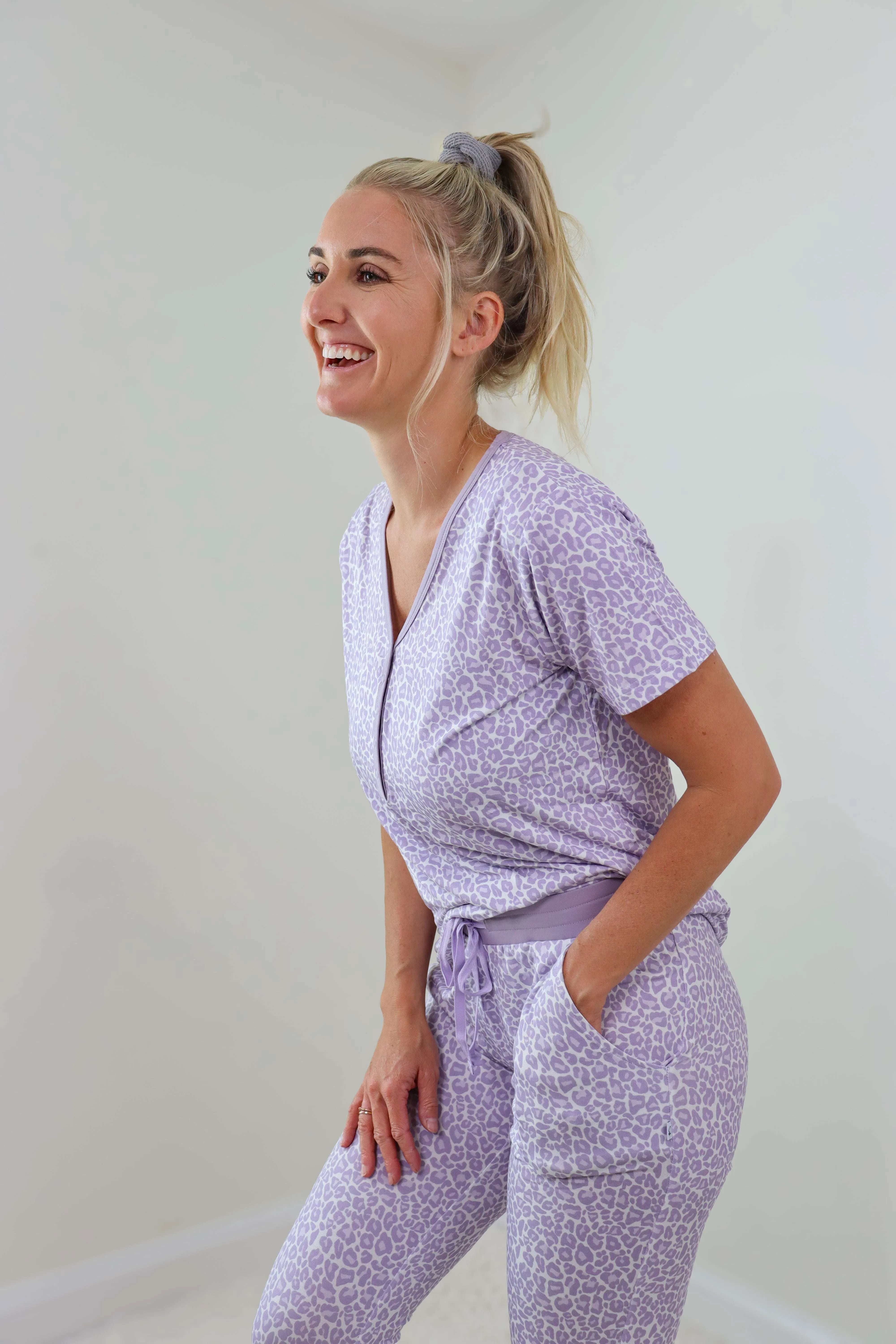 Lavender Leopard Dream Jogger Pajamas