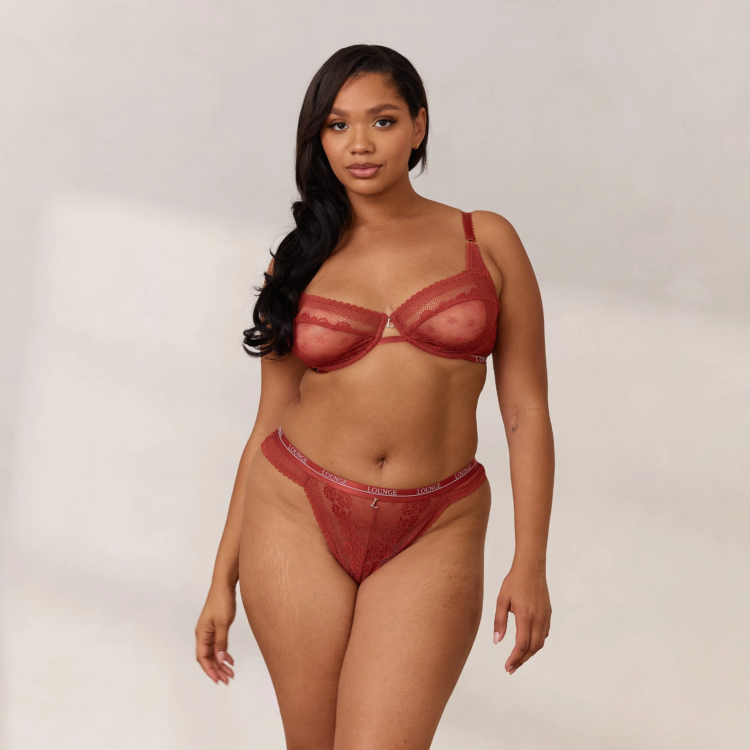 Liberty Balcony Bra - Burnt Red