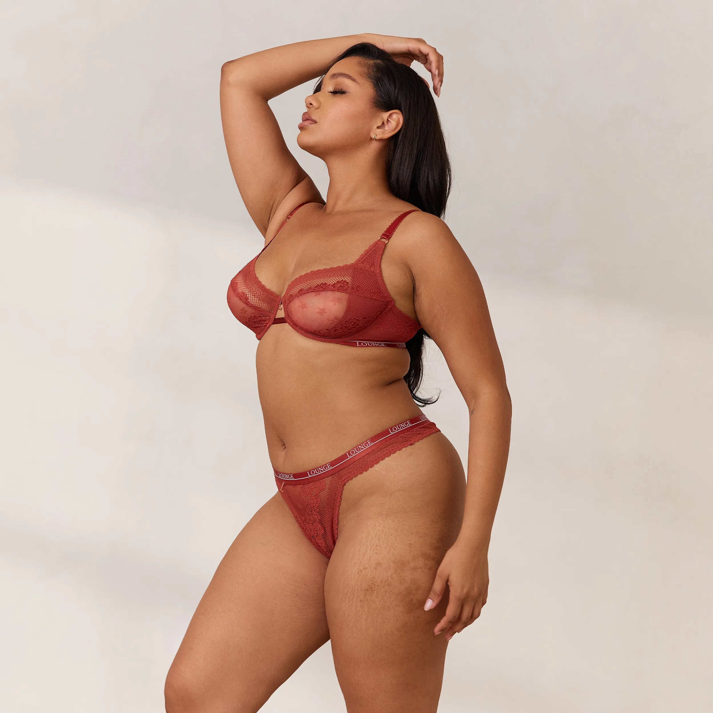 Liberty Balcony Bra - Burnt Red