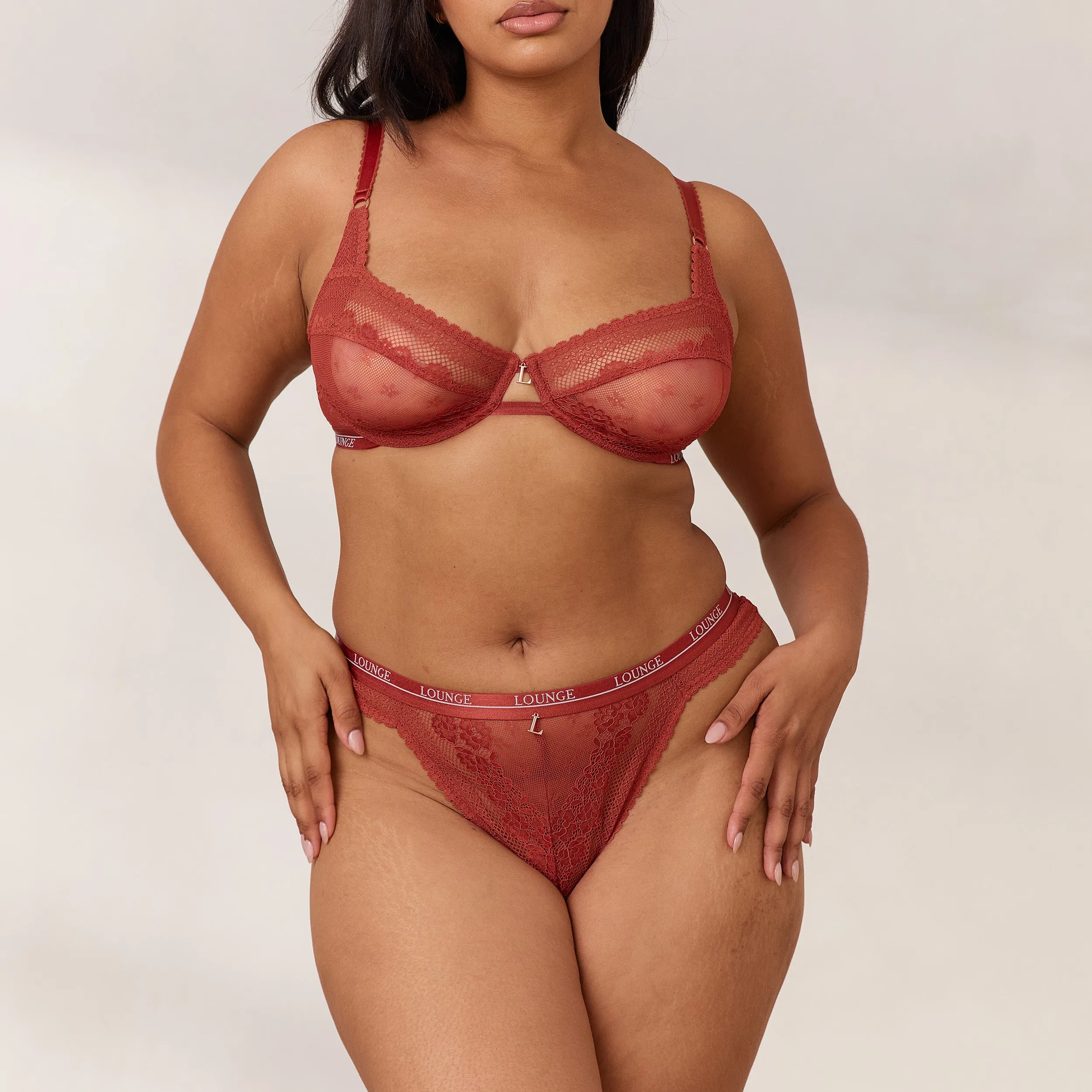 Liberty Balcony Bra - Burnt Red