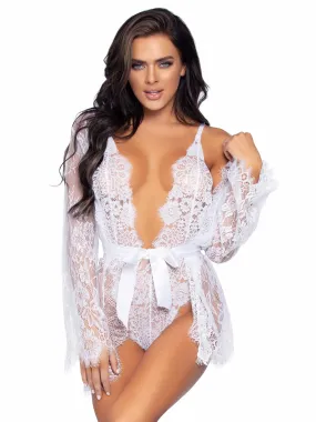 Love Affair Lace Robe & Teddy Set