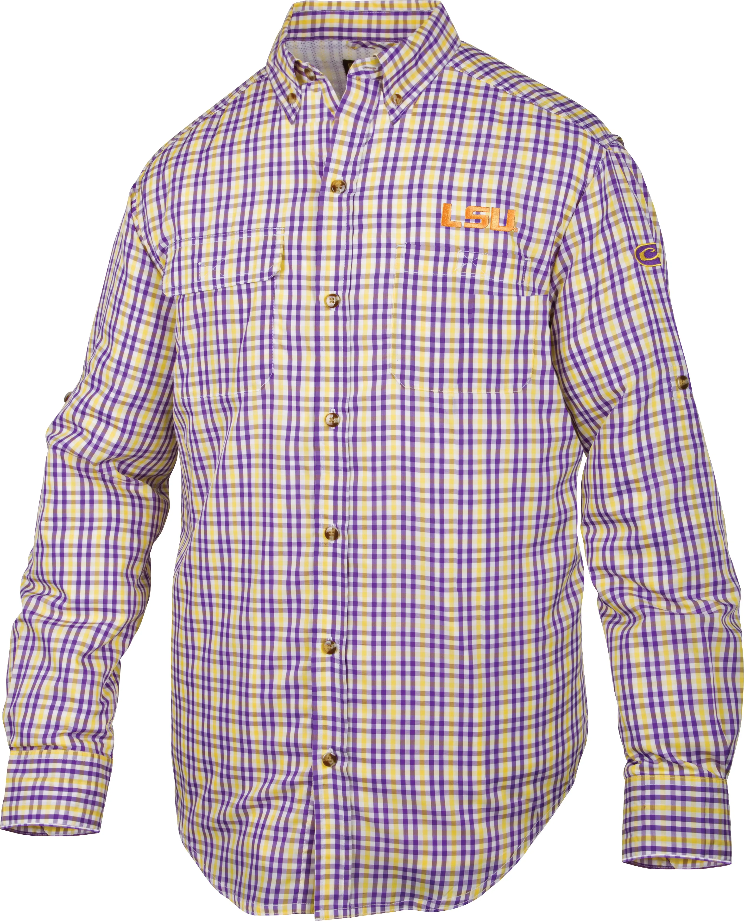 LSU Gingham Plaid Wingshooter's Shirt L/S