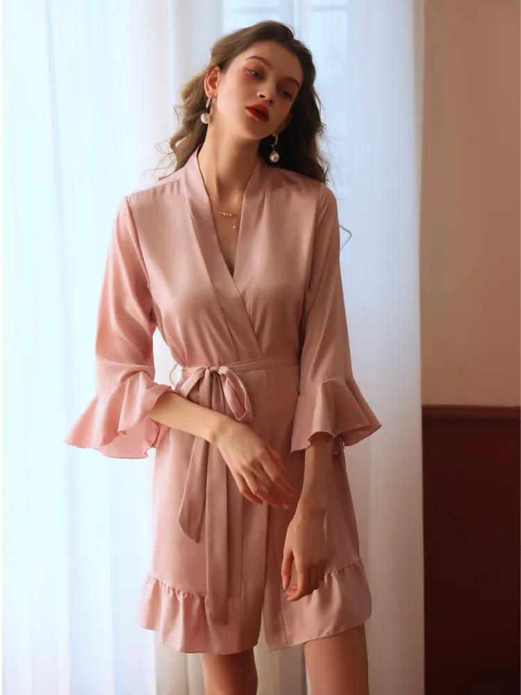 Luxurious Satin Sexy Sleepwear Robe