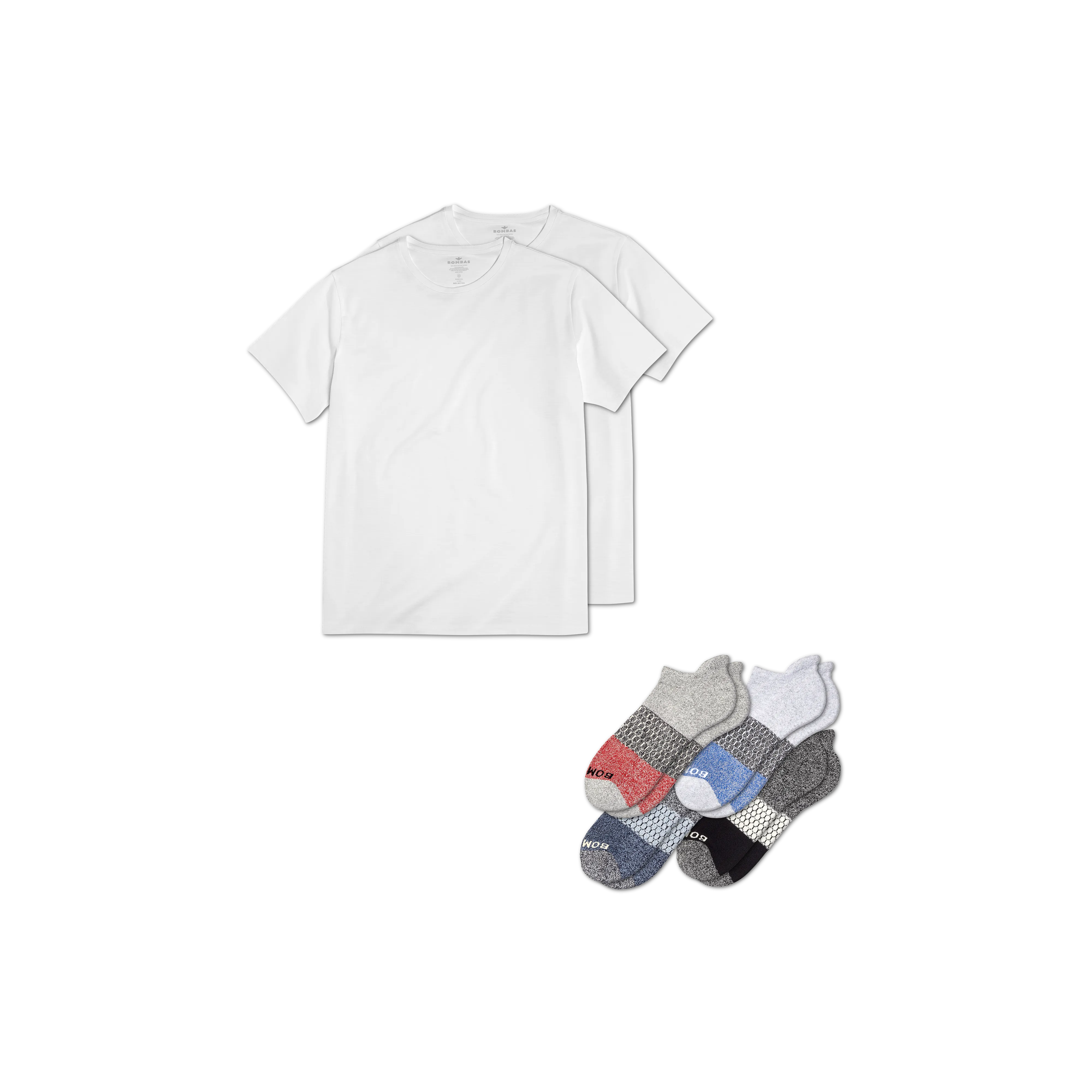 Men's Crew Neck T-Shirt & Ankle Sock 6-Pack