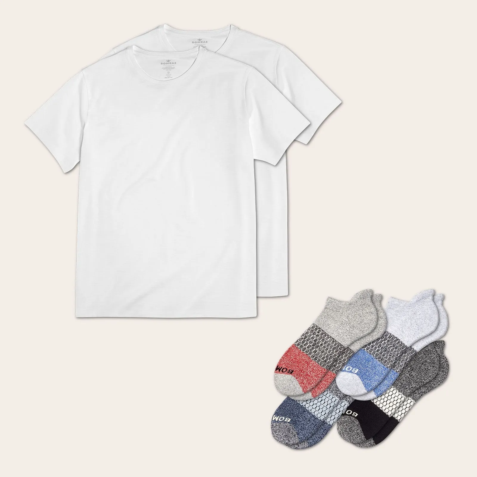 Men's Crew Neck T-Shirt & Ankle Sock 6-Pack