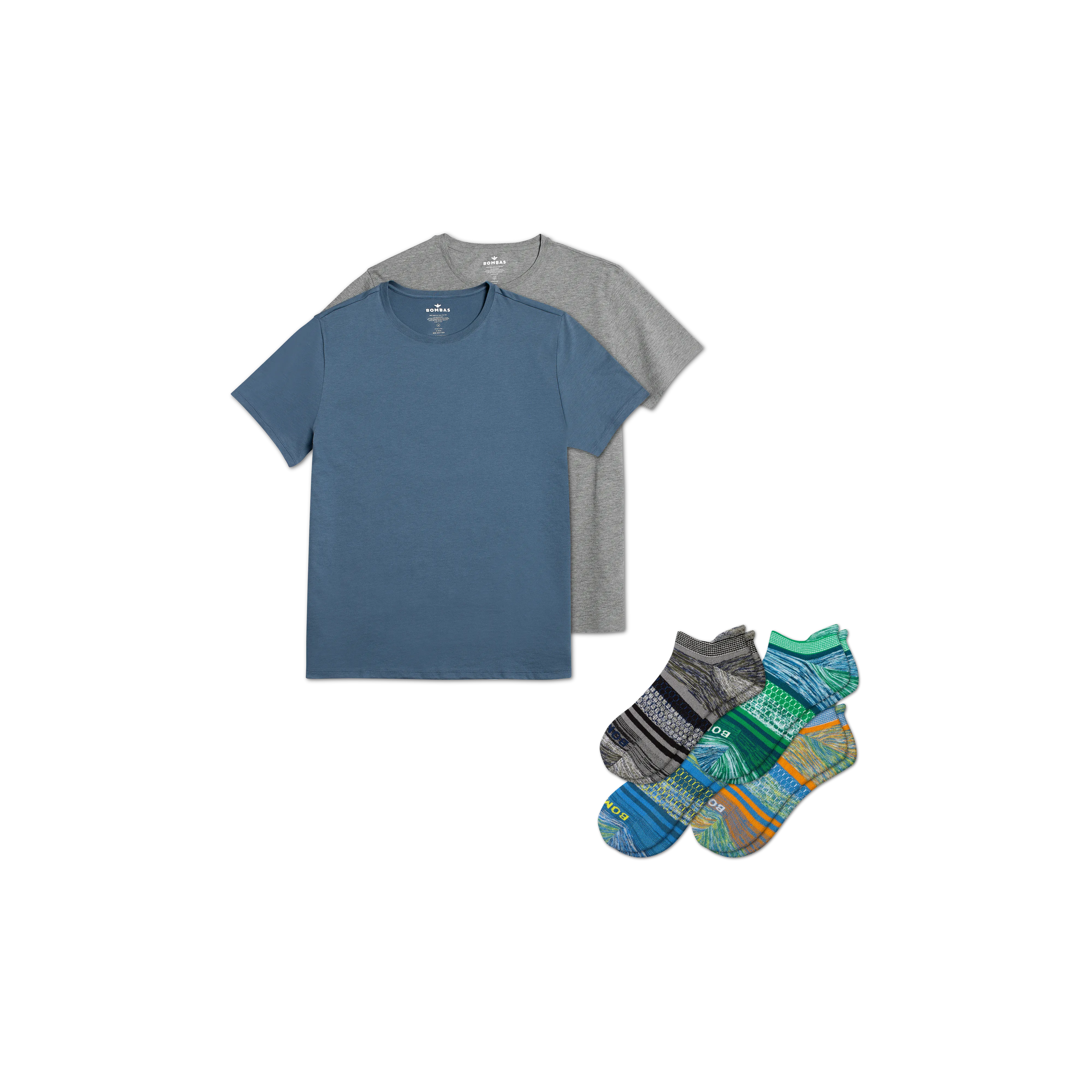 Men's Crew Neck T-Shirt & Ankle Sock 6-Pack