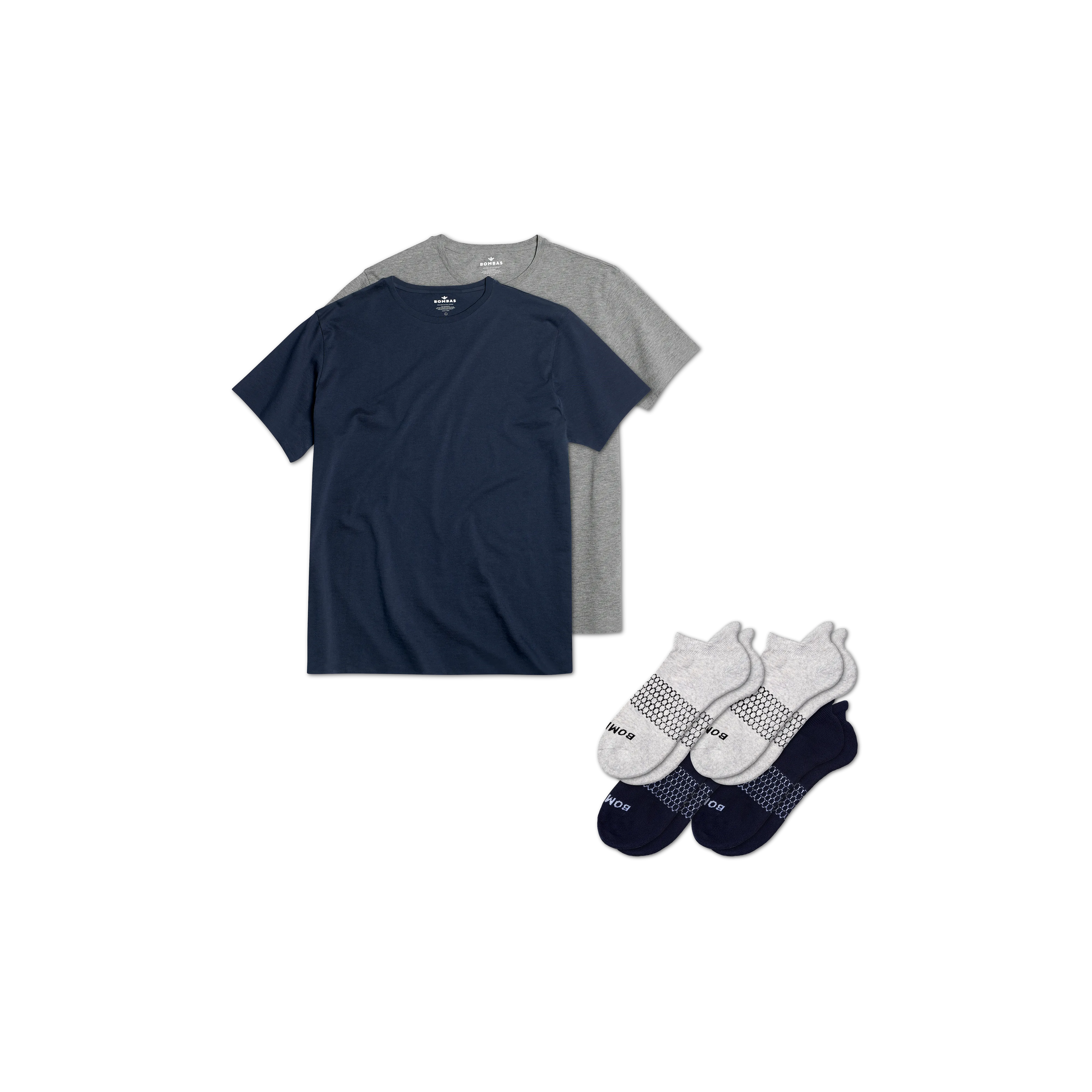 Men's Crew Neck T-Shirt & Ankle Sock 6-Pack