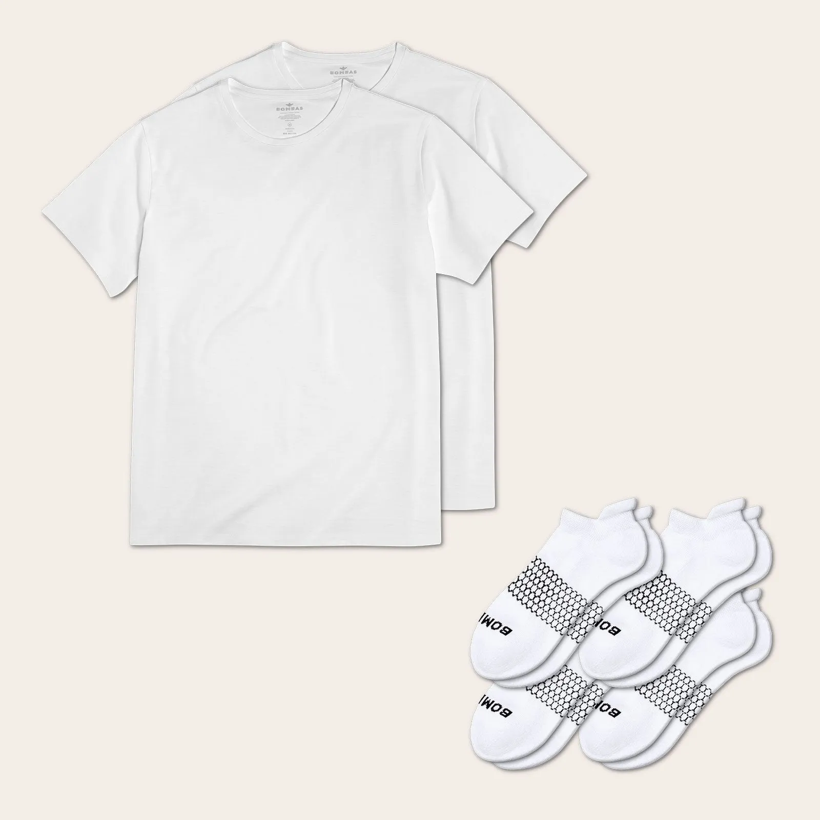 Men's Crew Neck T-Shirt & Ankle Sock 6-Pack