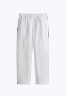 Milton Pajama Pant in White Linen