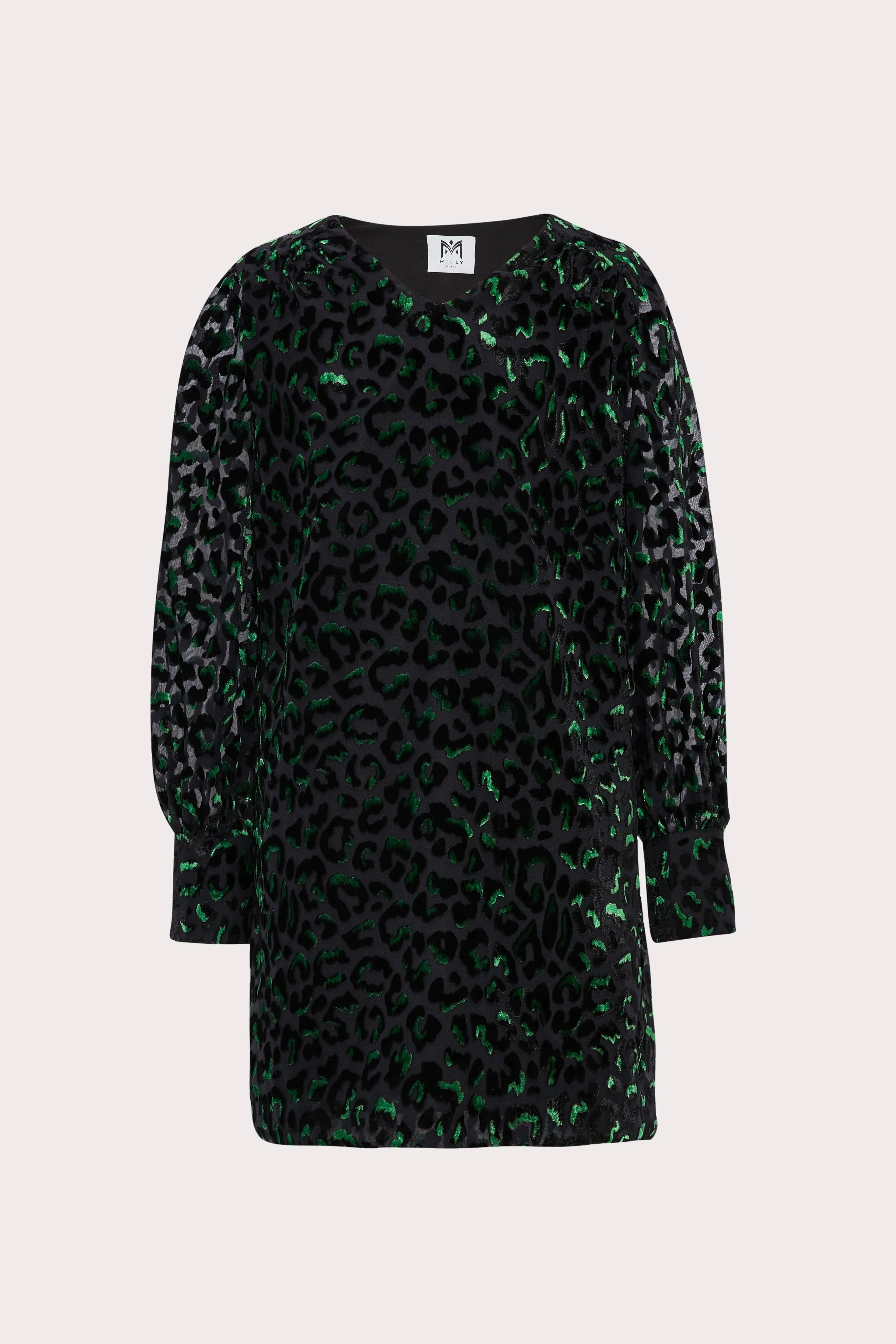 Mini Lylah Velvet Leopard Burnout Dress