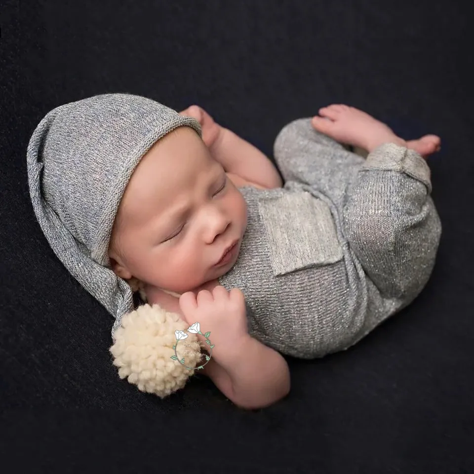 Newborn Photo Prop Romper, Reborn Photography Props Outfit Overall