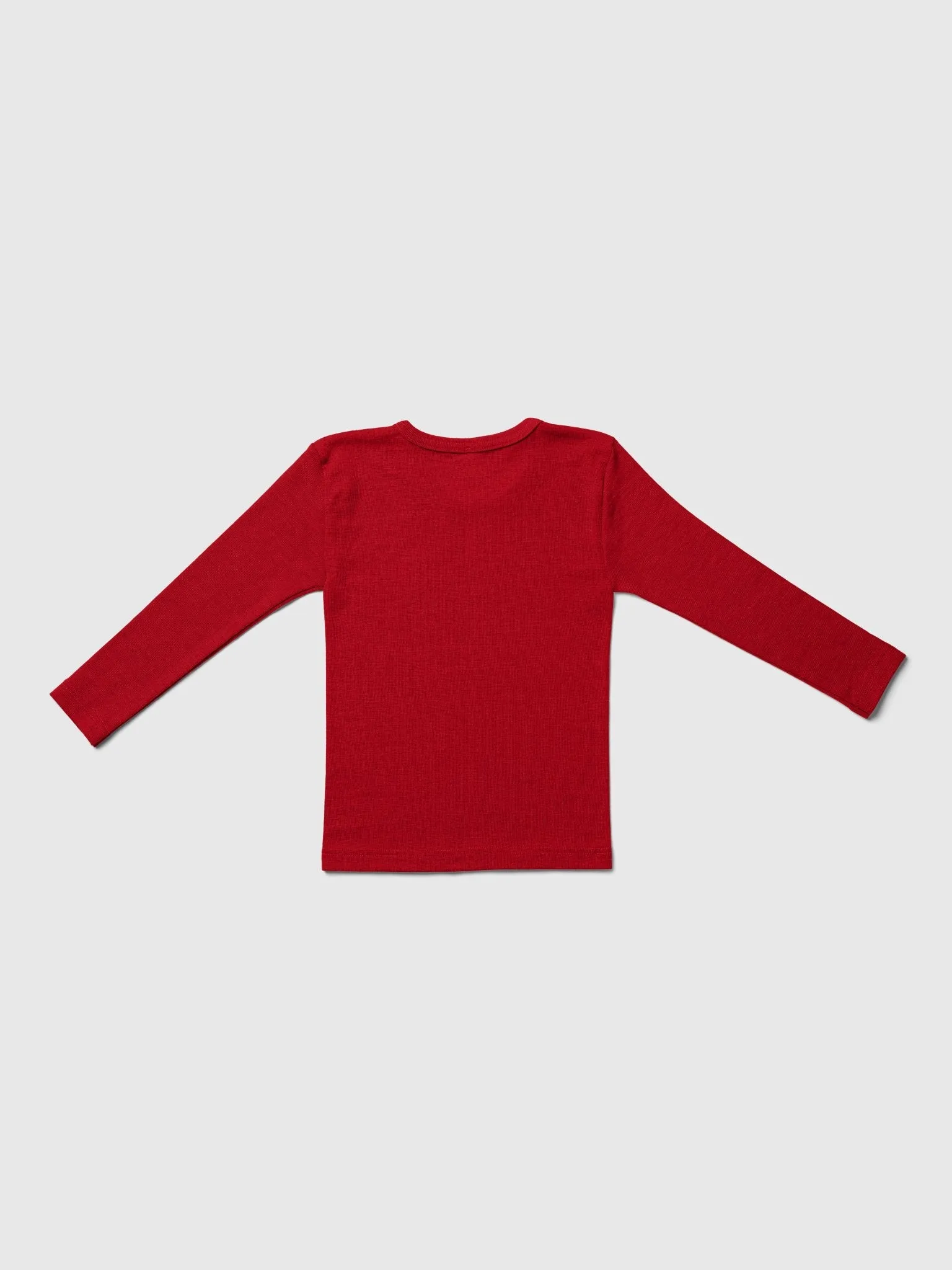 organic merino wool and silk kids shirt - red