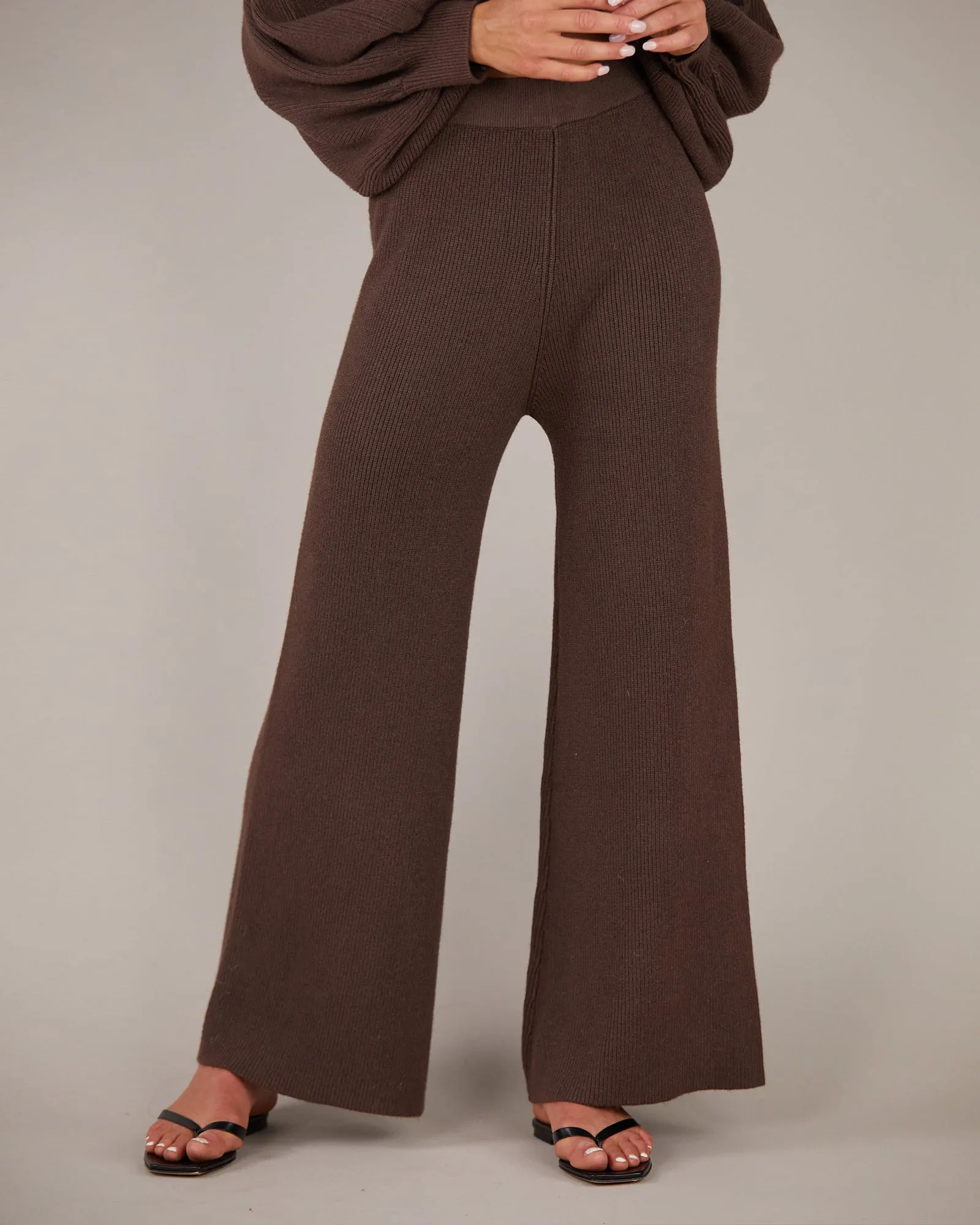 Pinto Knit Pants - Chocolate