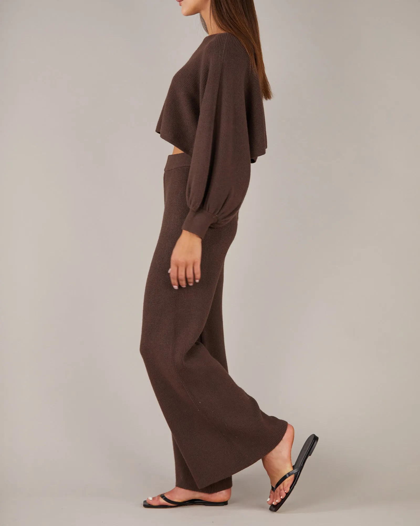 Pinto Knit Pants - Chocolate