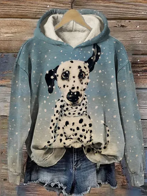 Puppy Graphic Sweatshirt Hoodies For Women