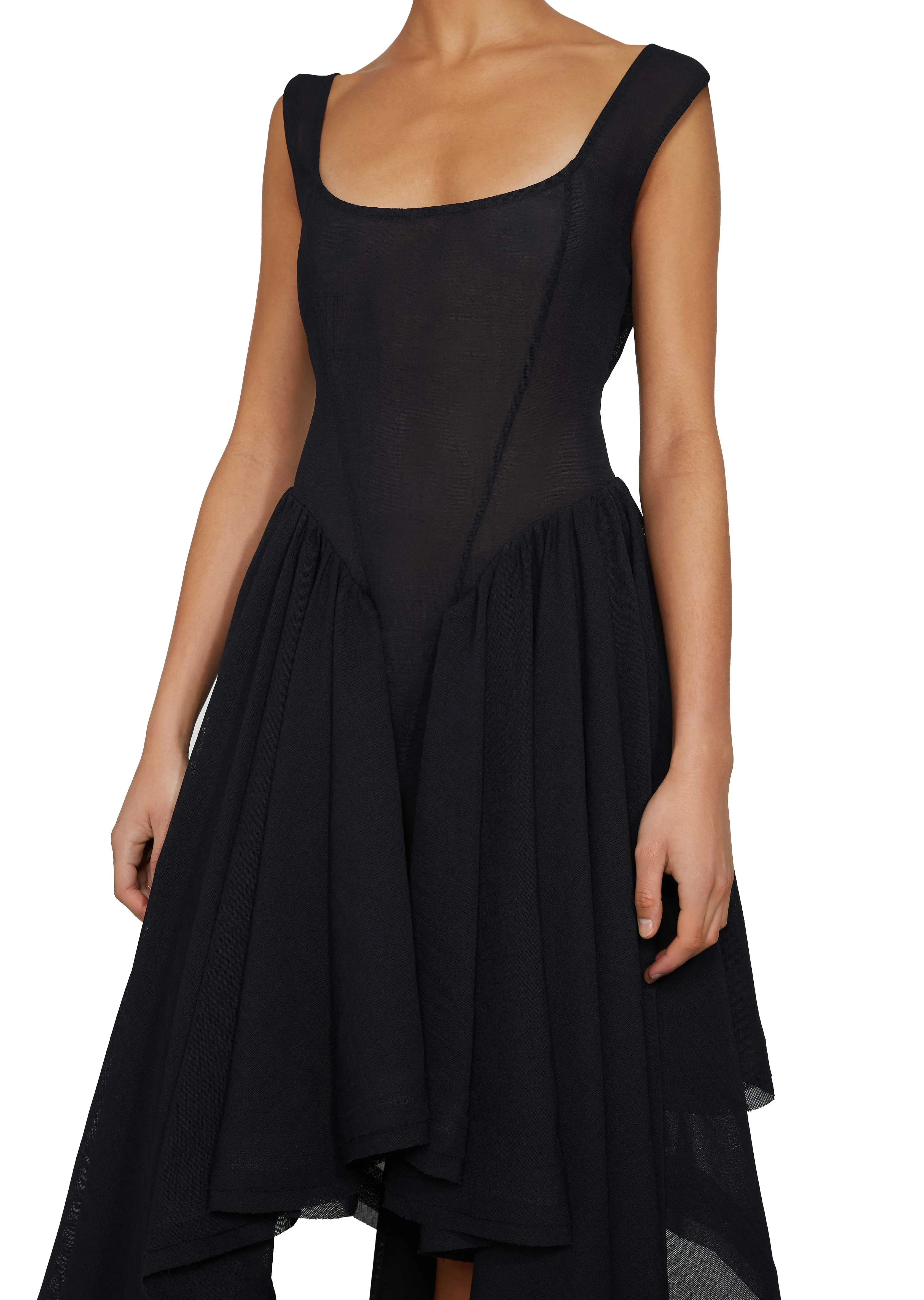 Ruffled Hem Cocktail Dress