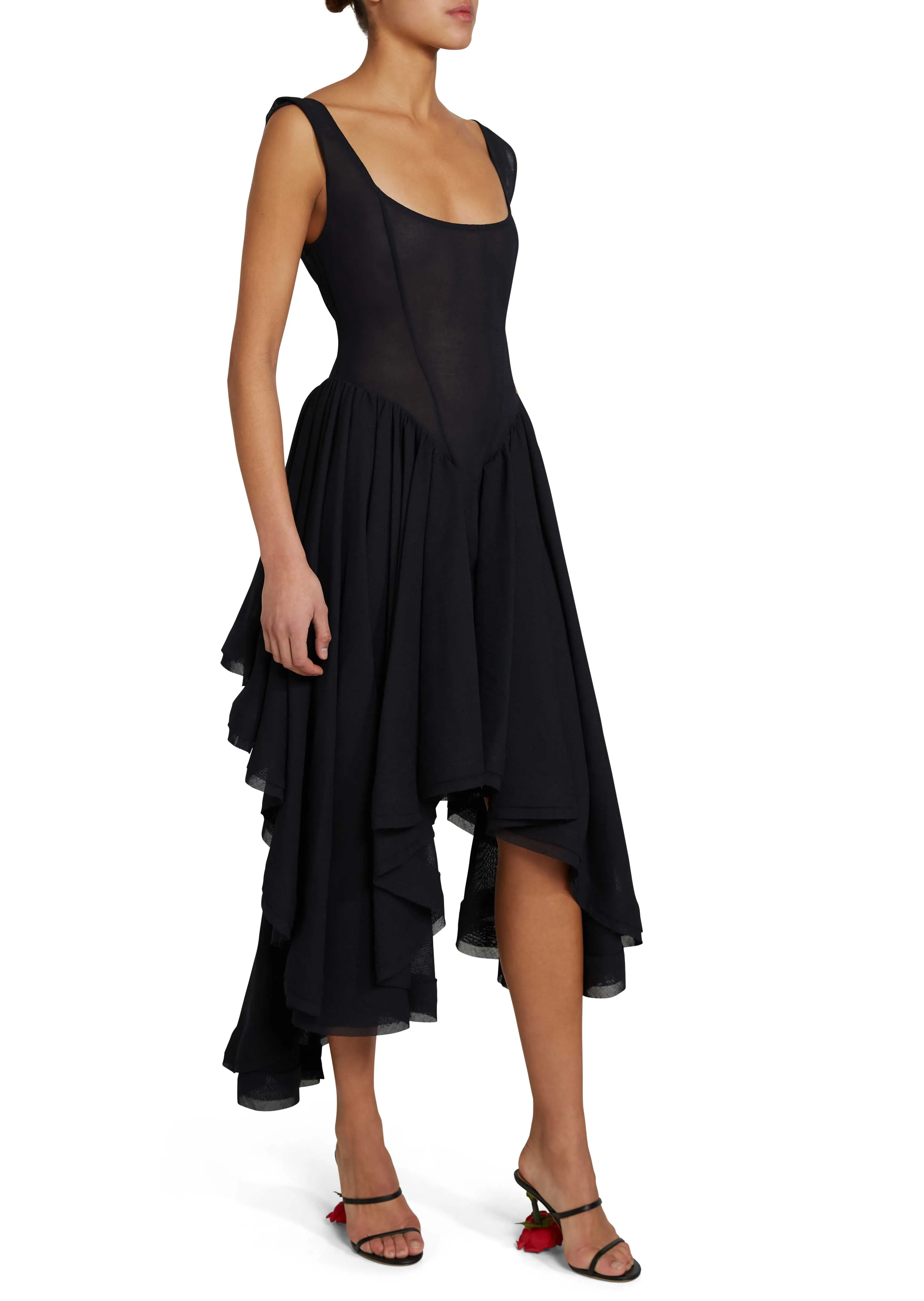 Ruffled Hem Cocktail Dress