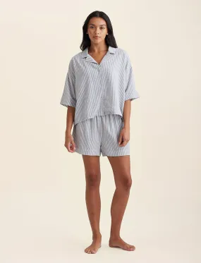 Sabine Seersucker Stripe Boxer PJ Set