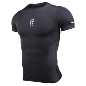 Short Sleeve Sports Tops Seamless Dry Fit Sports Mens Compression Gym Wear Men Gym Tights Gym Fitness Wear