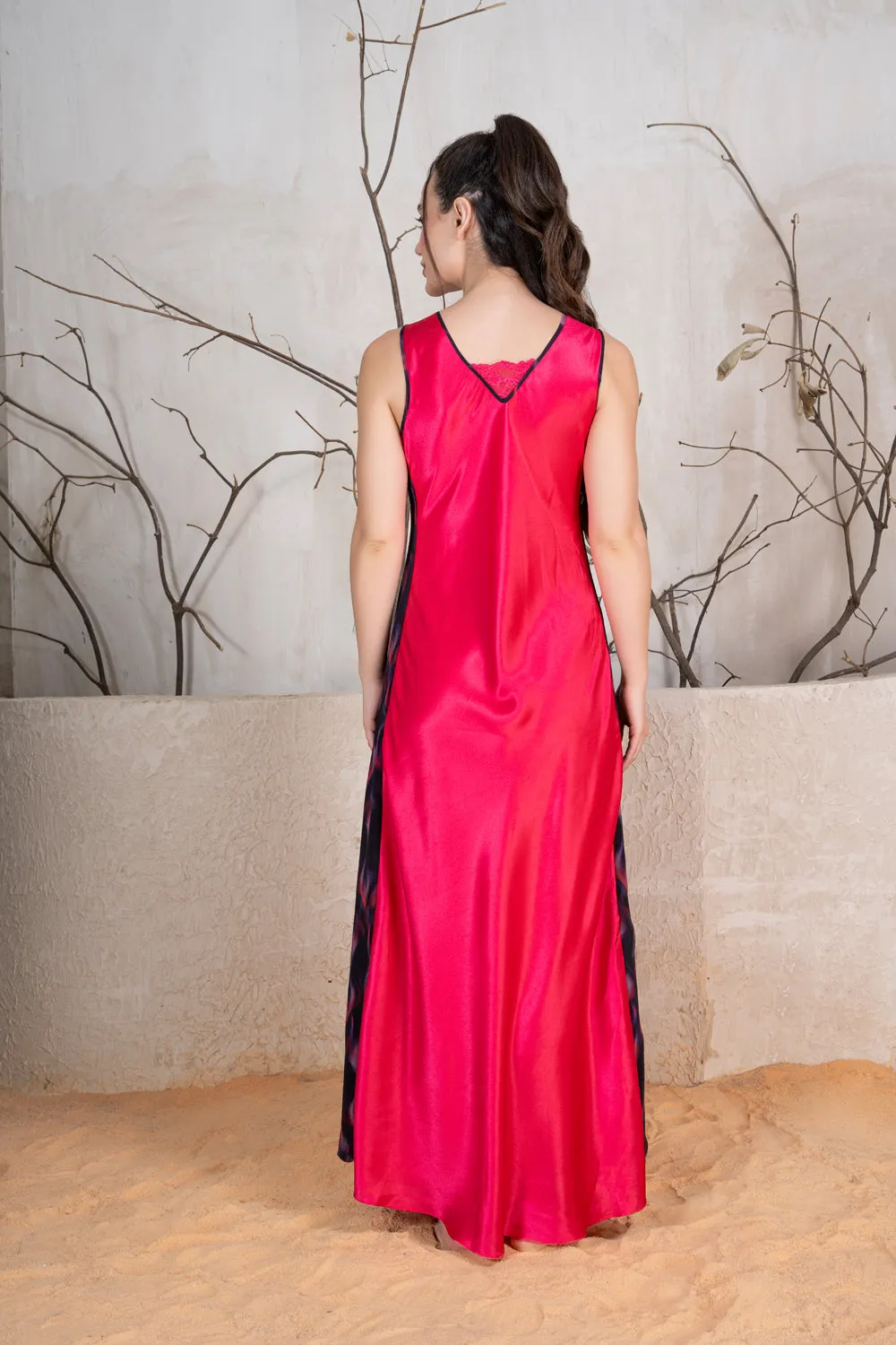 Sleeveless Satin Nightdress