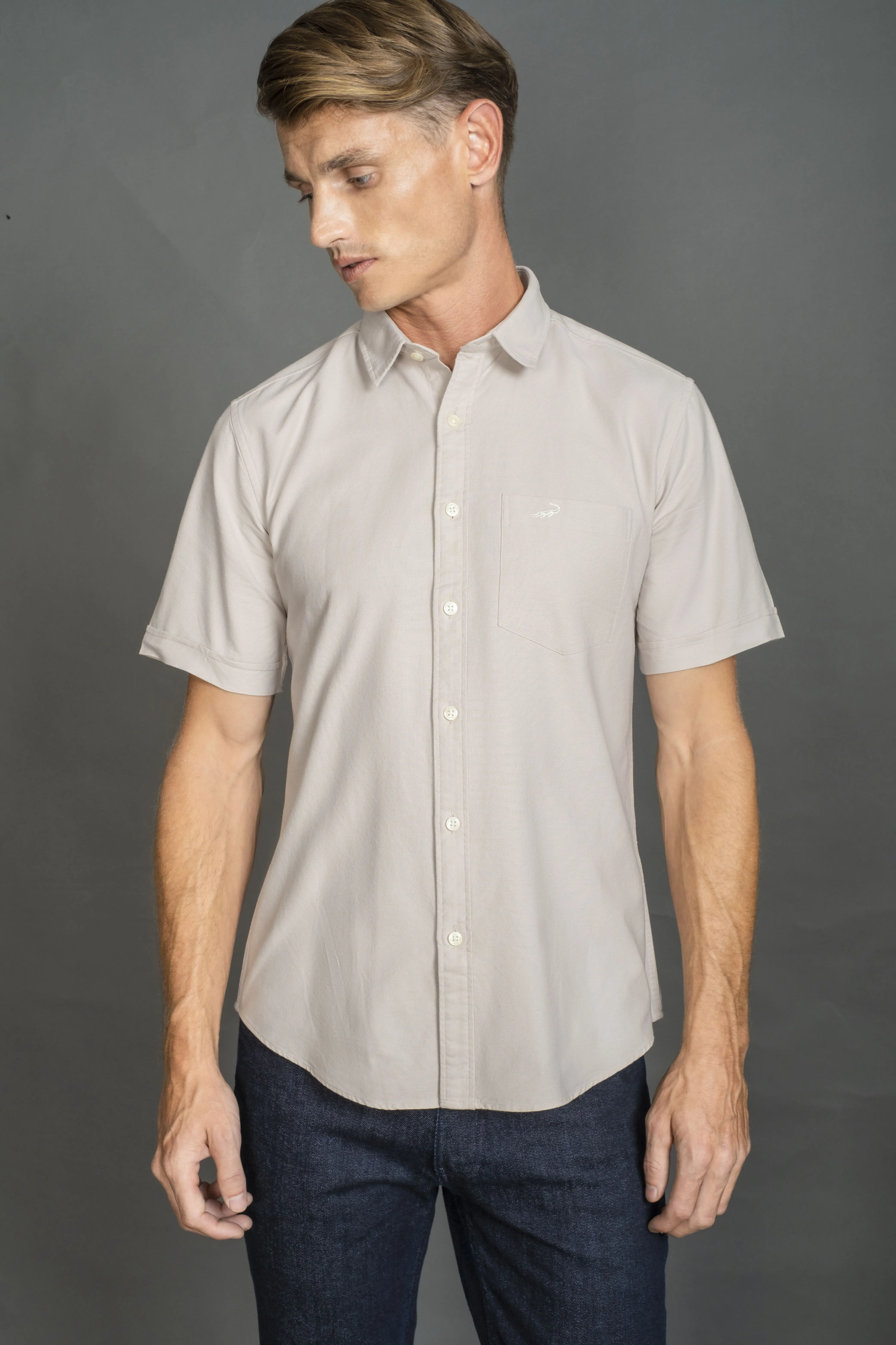 Slim Fit Short sleeves - Casual Shirt - Rugby Tan