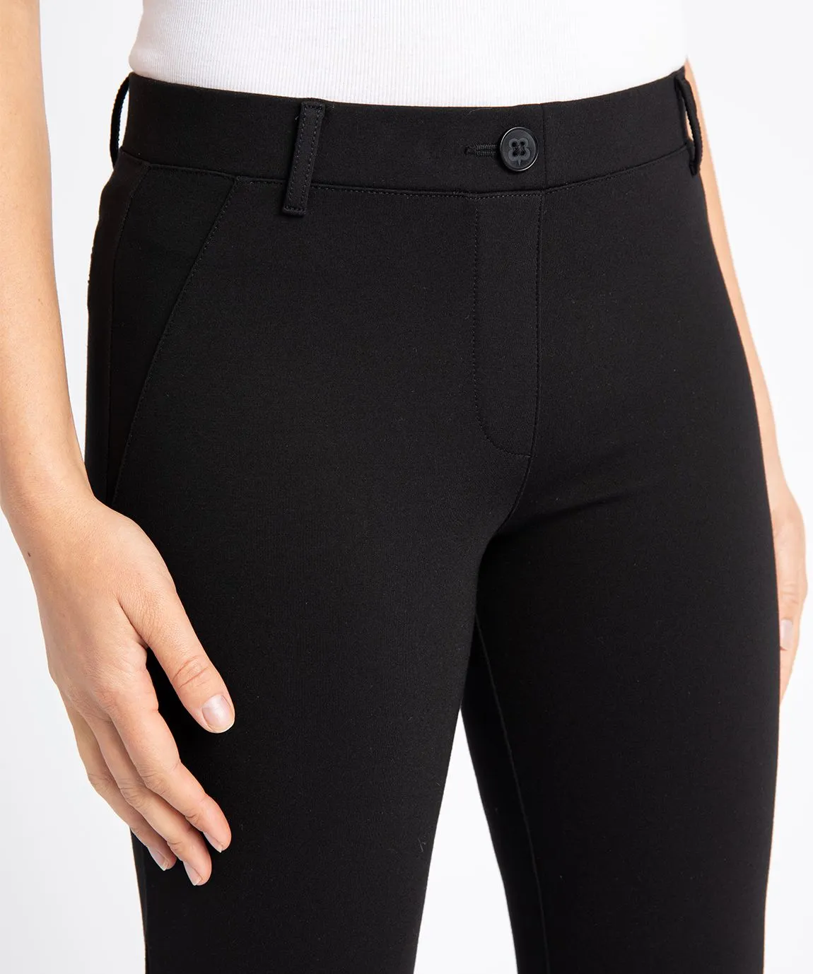 Straight-Leg | Classic Dress Pant Yoga Pants (Black)