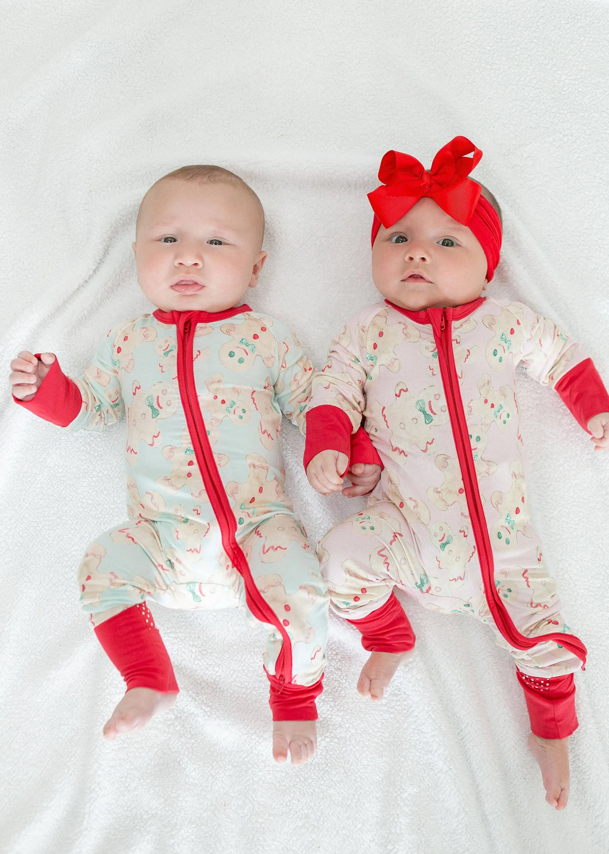 Sweet Bay Clothing - Pink Gingerbread Zipper Onesie