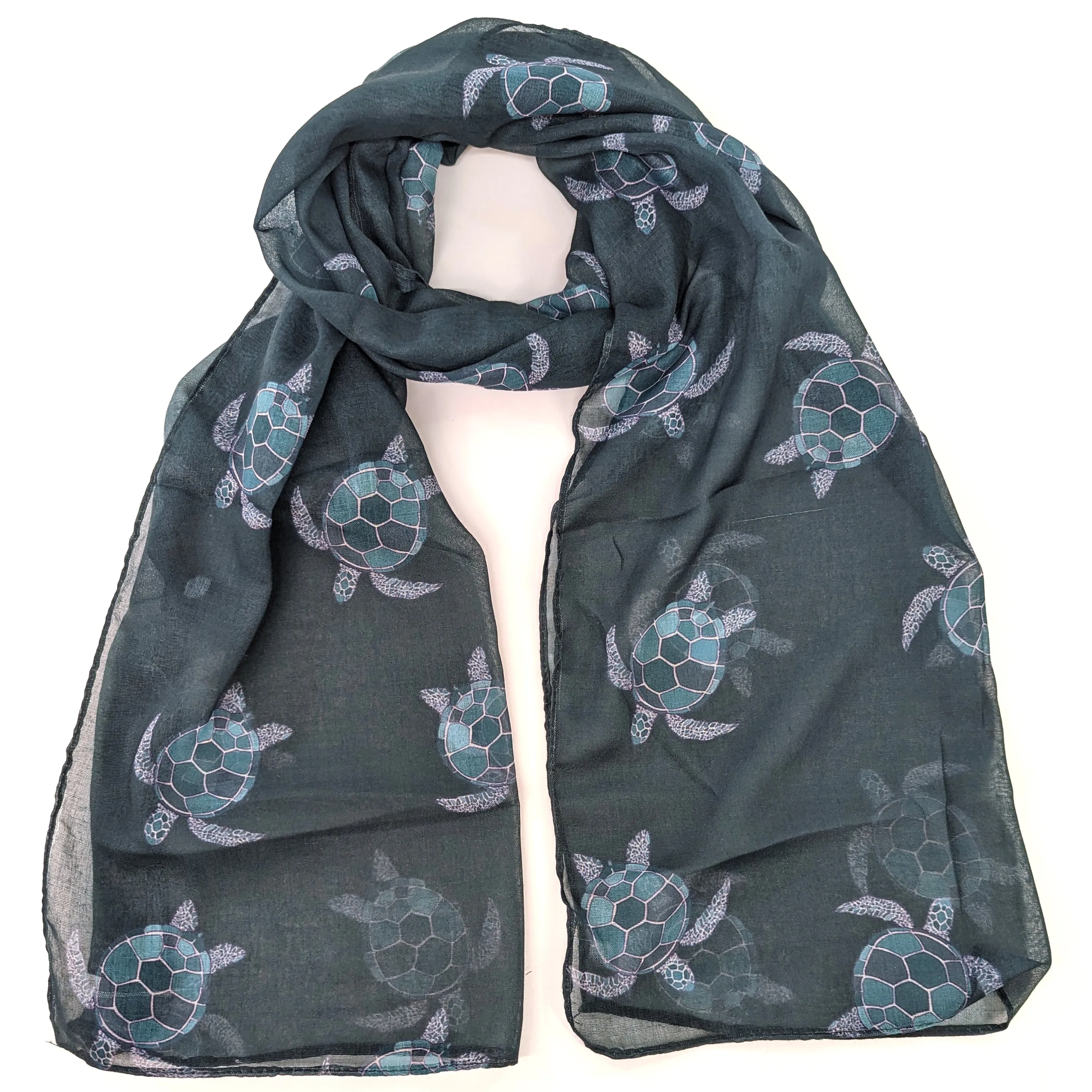 Talia the Turtle Scarf (50x180cm) - Sky Blue