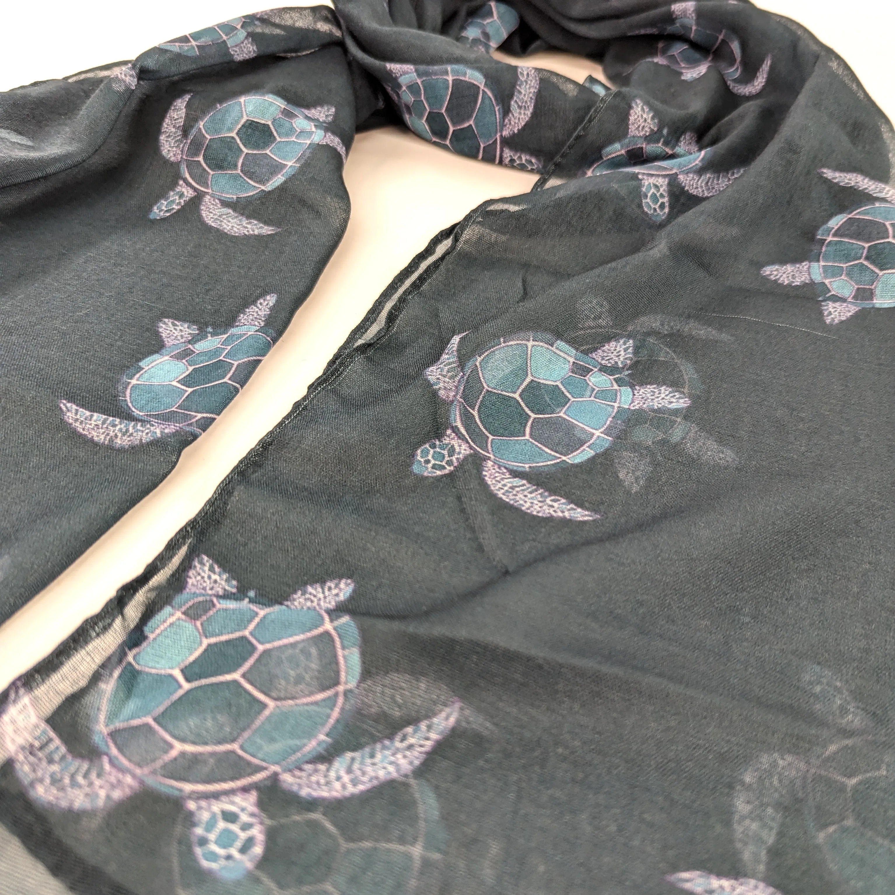 Talia the Turtle Scarf (50x180cm) - Sky Blue