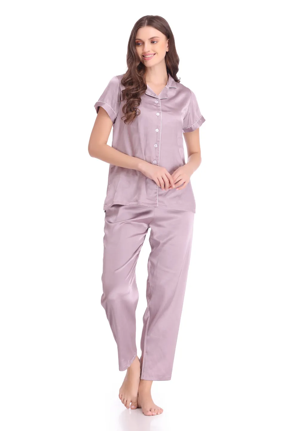 Teressa Night-suit in Periwinkle