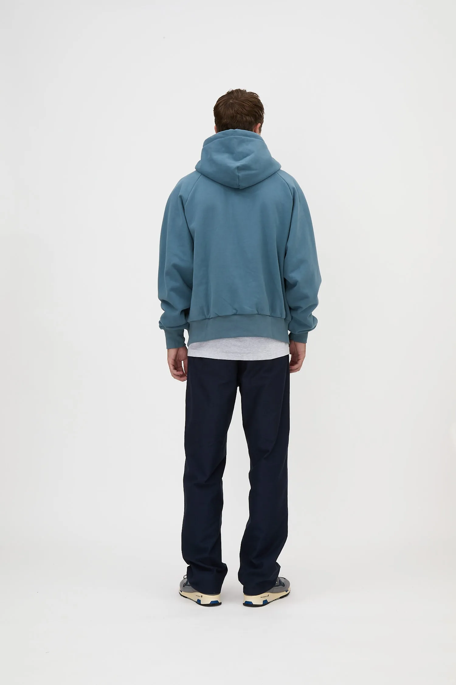 Waffle Zip Hoodie - Slate Blue