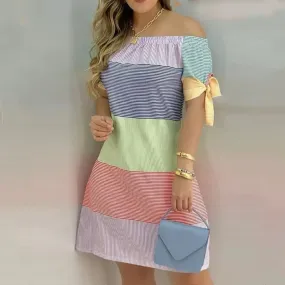 Women Off Shoulder Summer Mini Dress