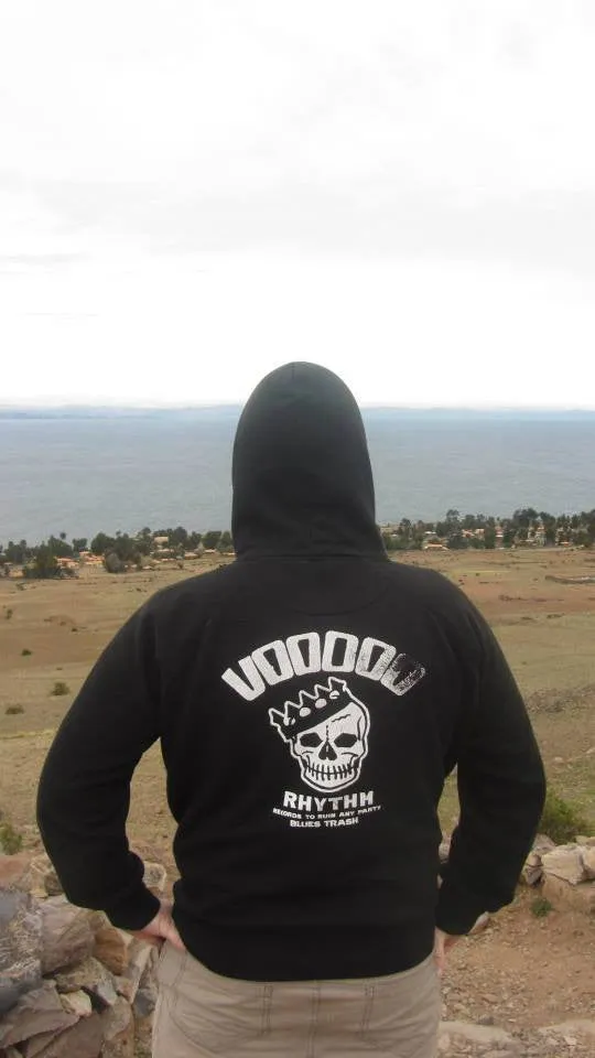 Zip Hoodie Jacket - Black - Skull Logo