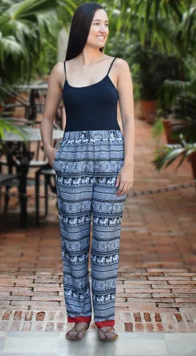 Zoha Printed Crepe Pajama Pants with Pockets